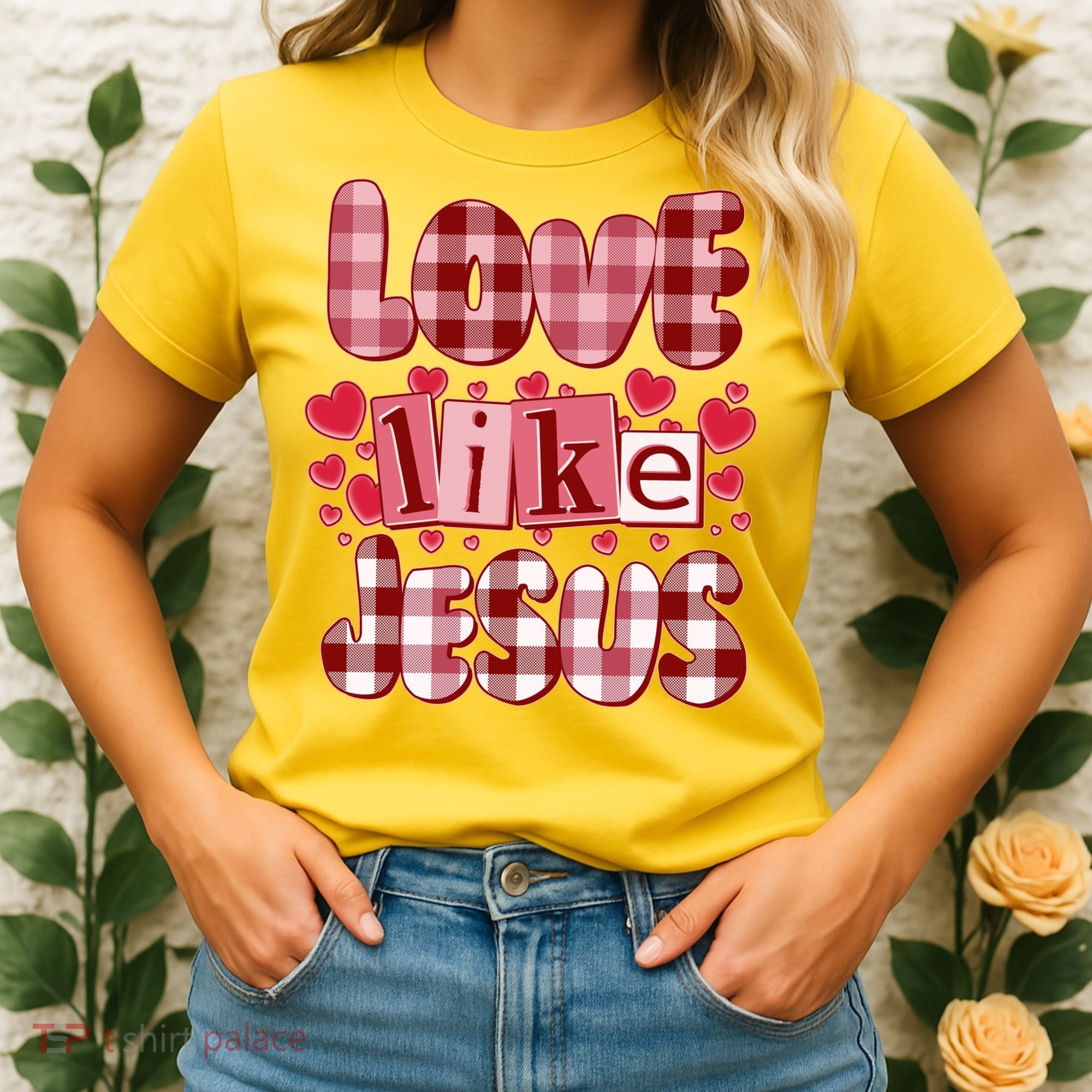 Cute Valentines Day Love Like Jesus Women's T-Shirt