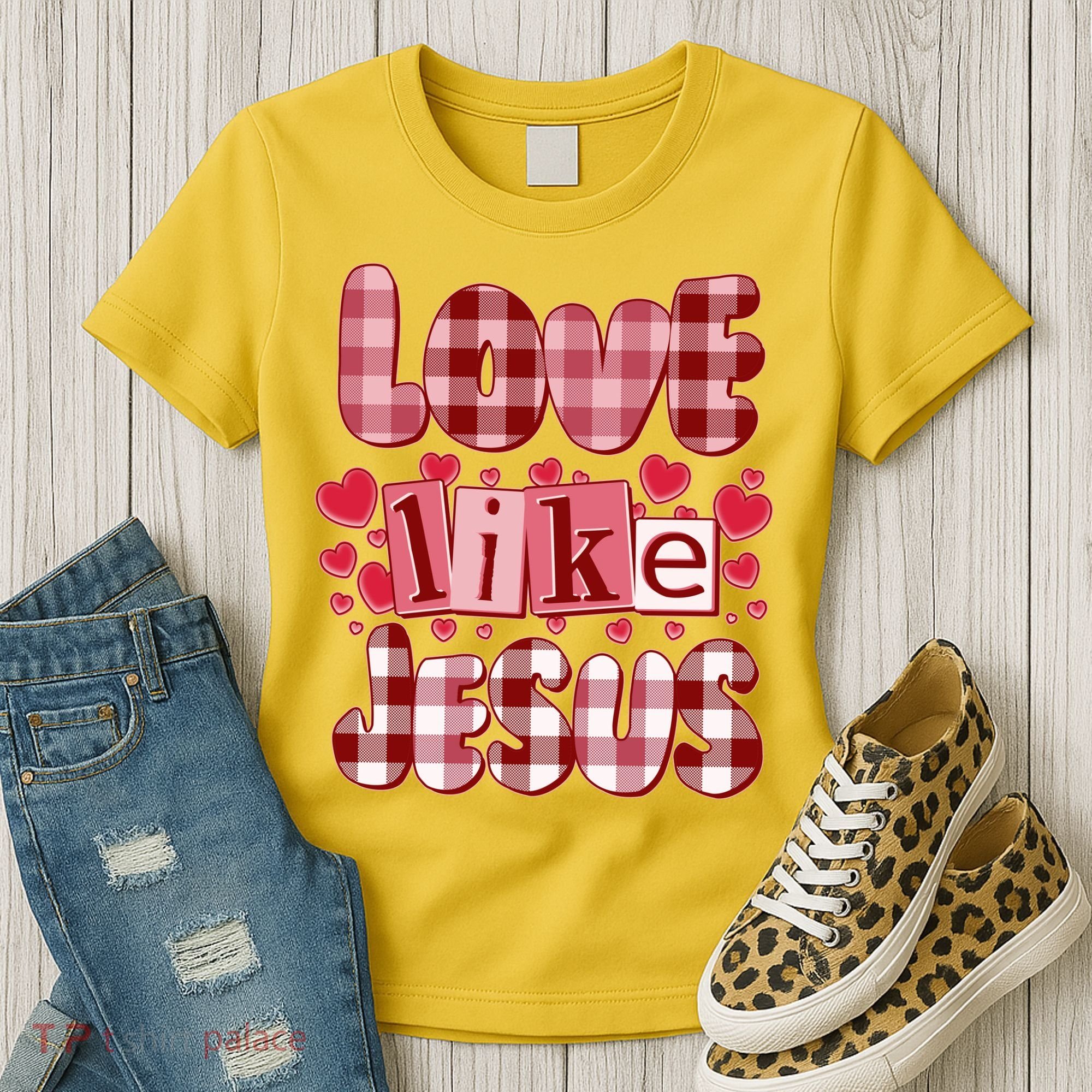 Cute Valentines Day Love Like Jesus Women's T-Shirt