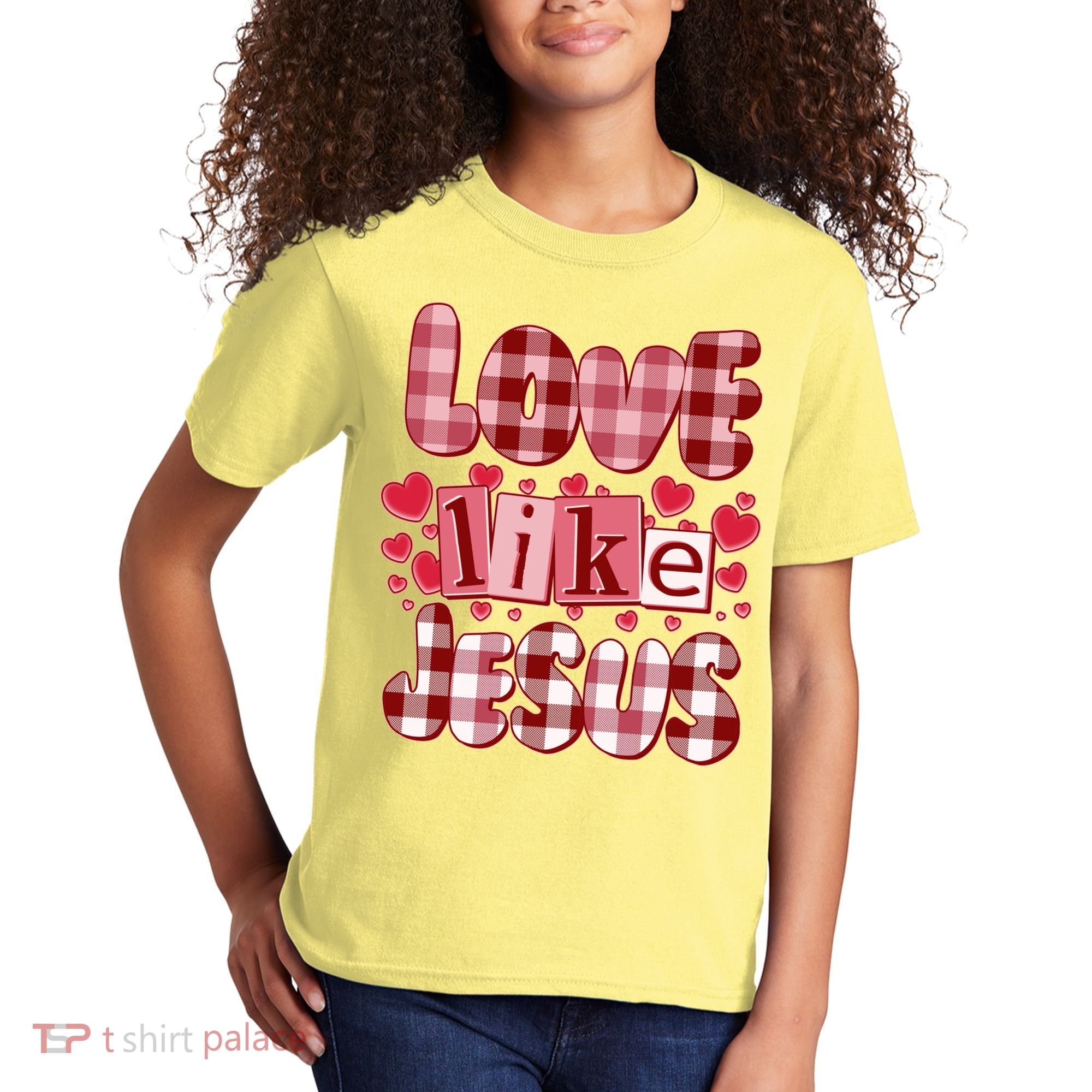 Cute Valentines Day Love Like Jesus Kids T-Shirt
