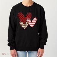 Cute Valentines Day Heart Pattern Women's Sweatshirt thumb 0