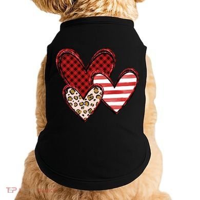 Cute Valentines Day Heart Pattern Doggie Tank