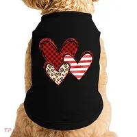 Cute Valentines Day Heart Pattern Doggie Tank thumb 0