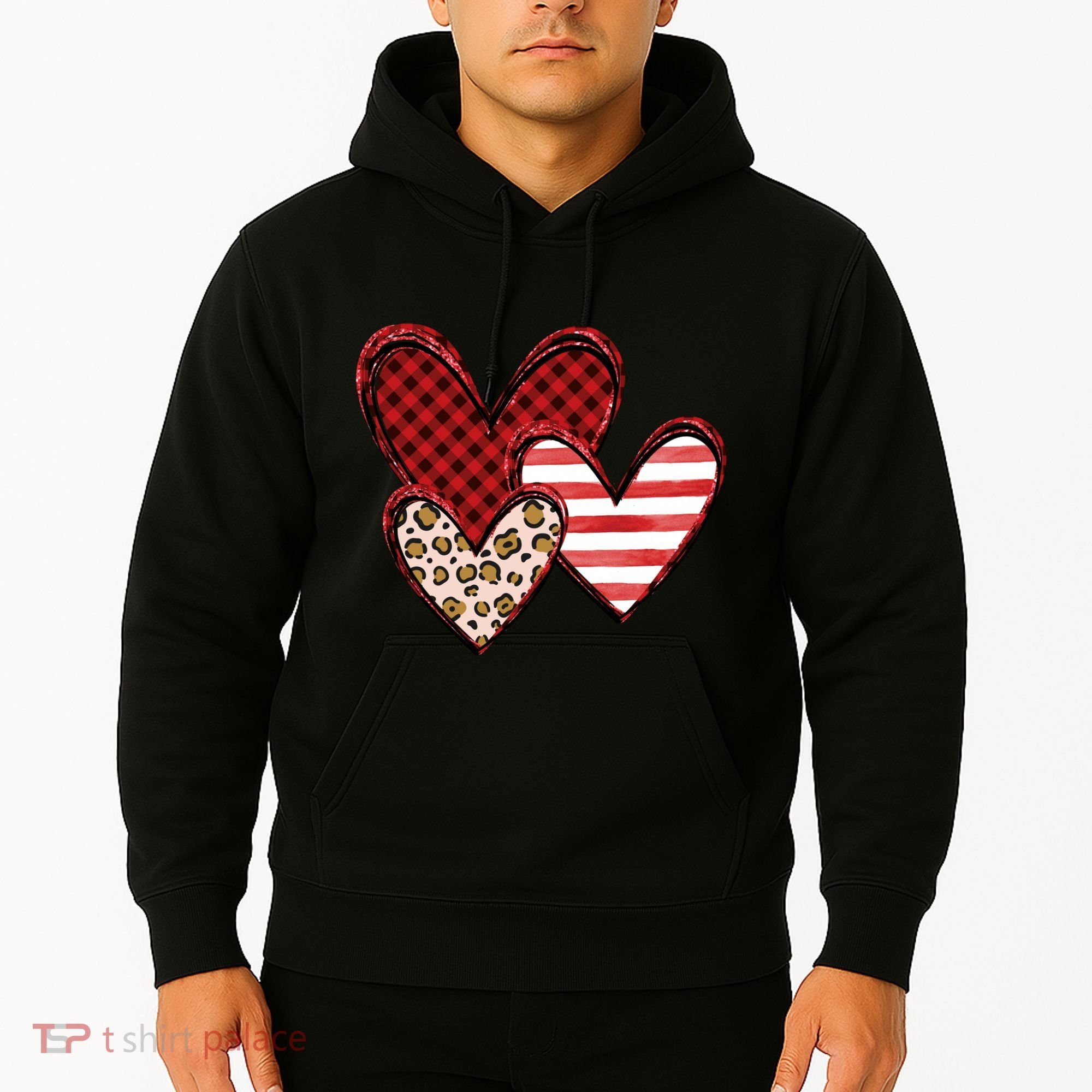 Cute Valentines Day Heart Pattern Hoodie