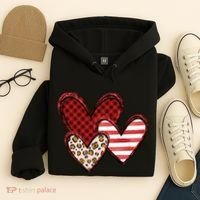 Cute Valentines Day Heart Pattern Hoodie thumb 4