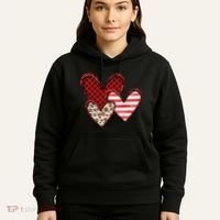 Cute Valentines Day Heart Pattern Hoodie thumb 5