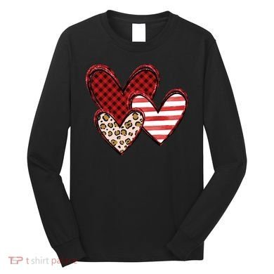 Cute Valentines Day Heart Pattern Long Sleeve Shirt