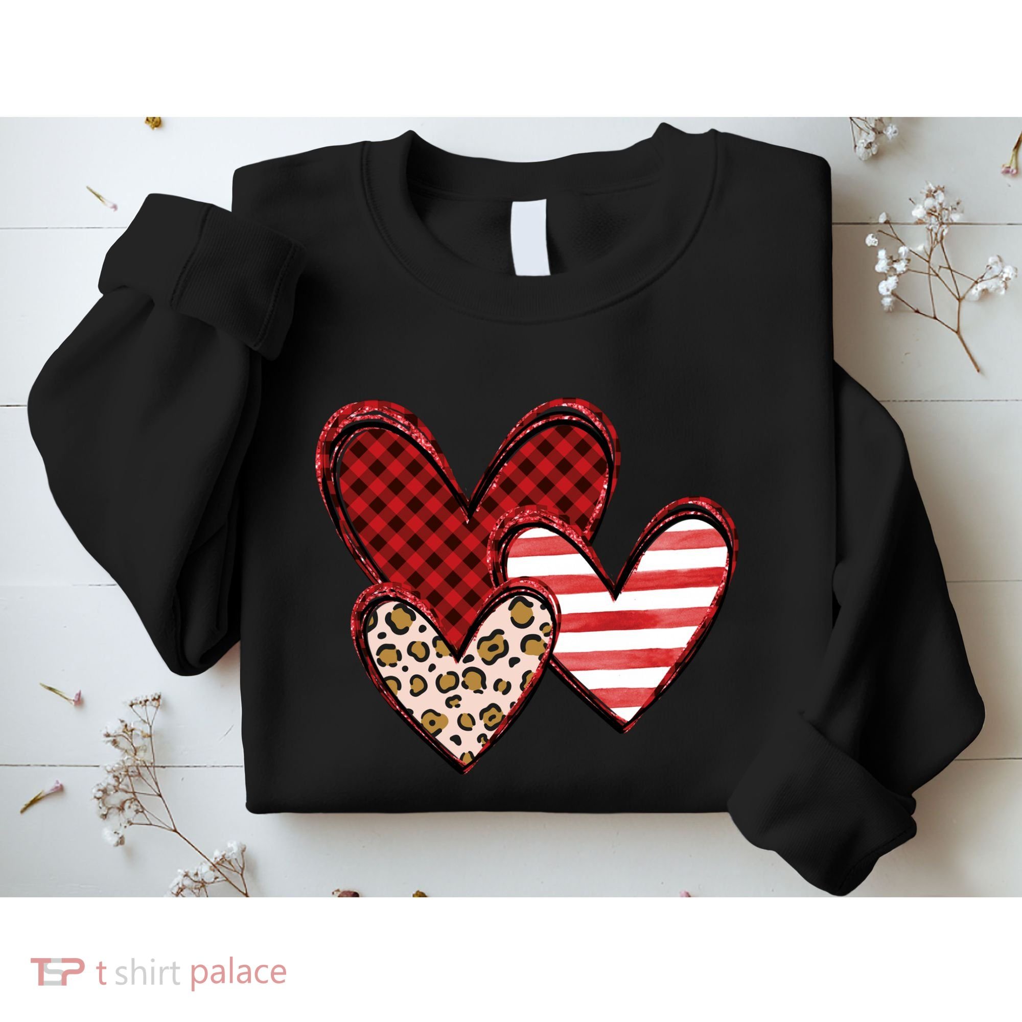 Cute Valentines Day Heart Pattern Sweatshirt