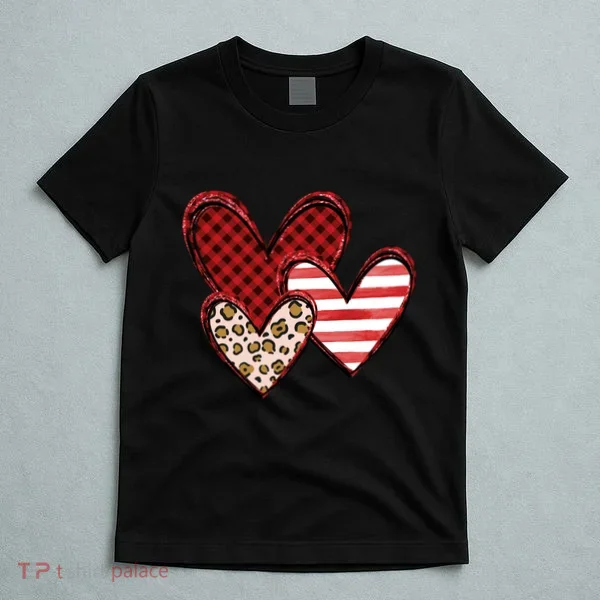 Cute Valentines Day Heart Pattern T-Shirt