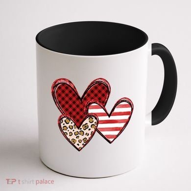 Cute Valentines Day Heart Pattern Coffee Mug back