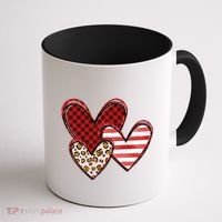 Cute Valentines Day Heart Pattern Coffee Mug thumb 1