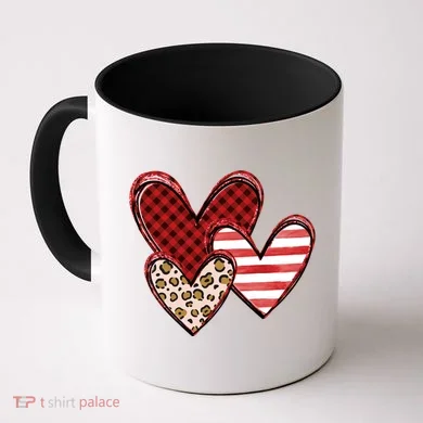 Cute Valentines Day Heart Pattern Coffee Mug