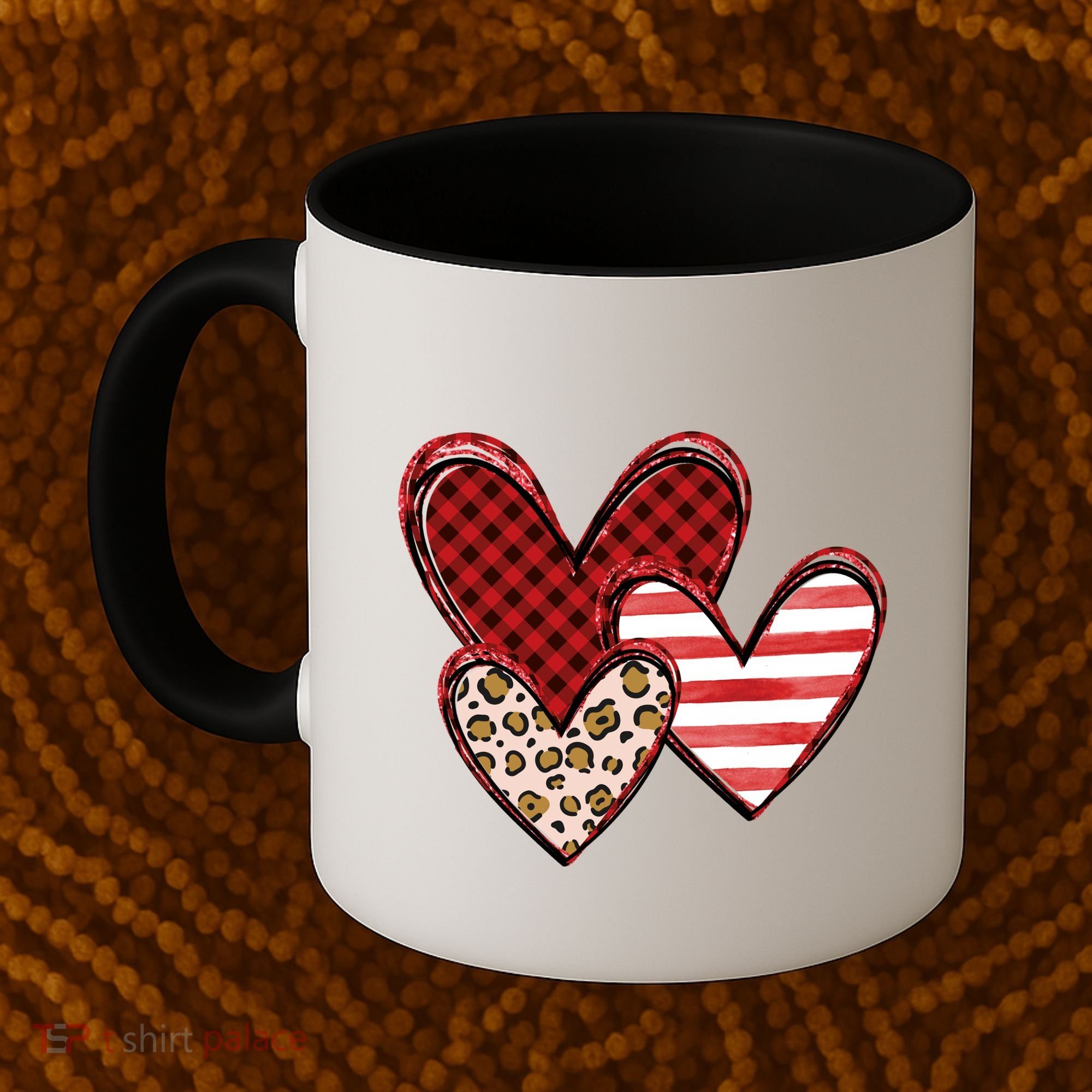 Cute Valentines Day Heart Pattern Coffee Mug