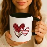 Cute Valentines Day Heart Pattern Coffee Mug thumb 3