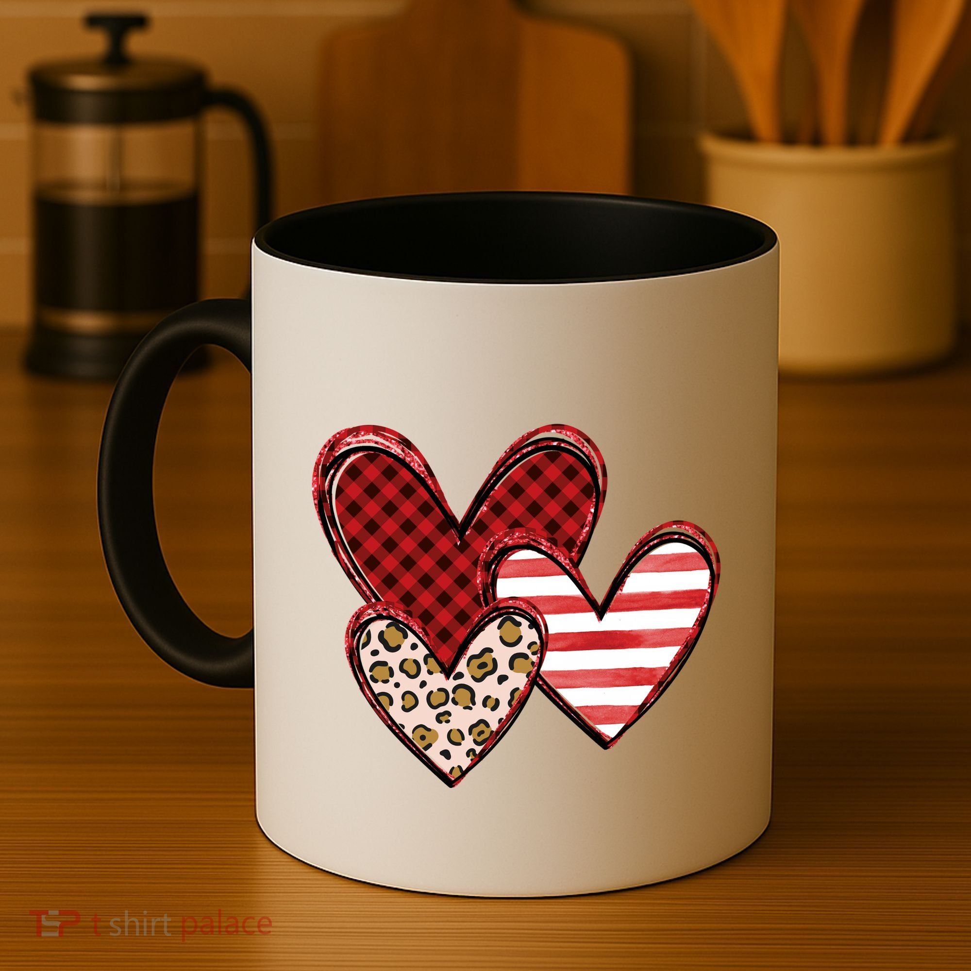 Cute Valentines Day Heart Pattern Coffee Mug