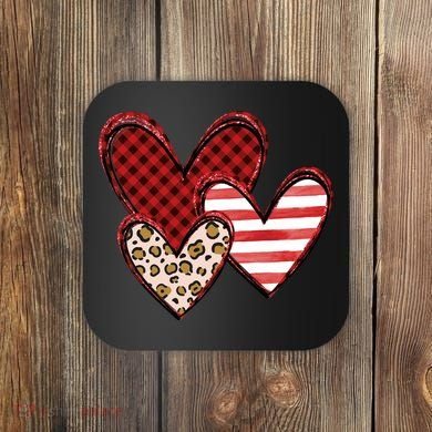 Cute Valentines Day Heart Pattern Coaster