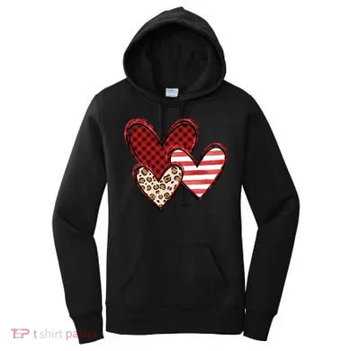 Cute Valentines Day Heart Pattern Women's Hoodie