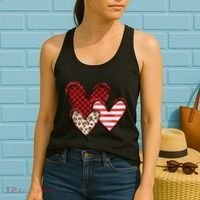 Cute Valentines Day Heart Pattern Women's Tank Top thumb 2