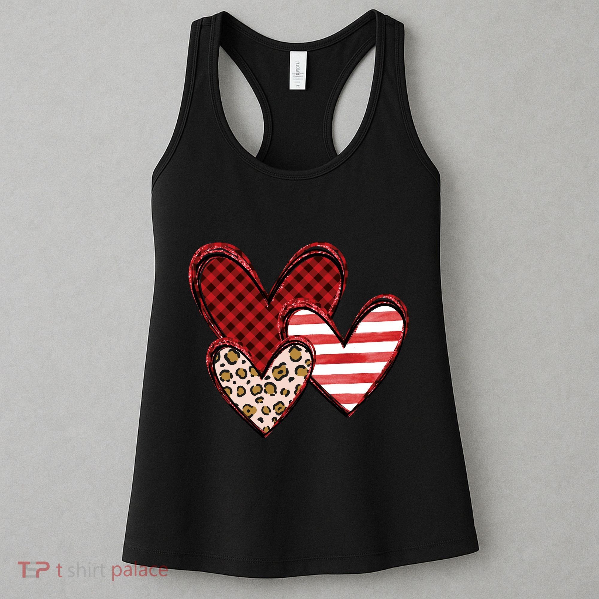 Cute Valentines Day Heart Pattern Women's Tank Top