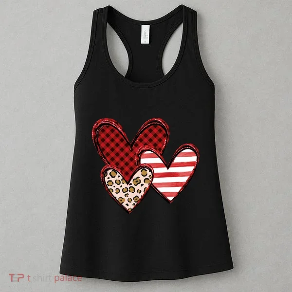 Cute Valentines Day Heart Pattern Women's Tank Top