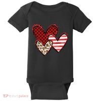 Cute Valentines Day Heart Pattern Baby Bodysuit thumb 0