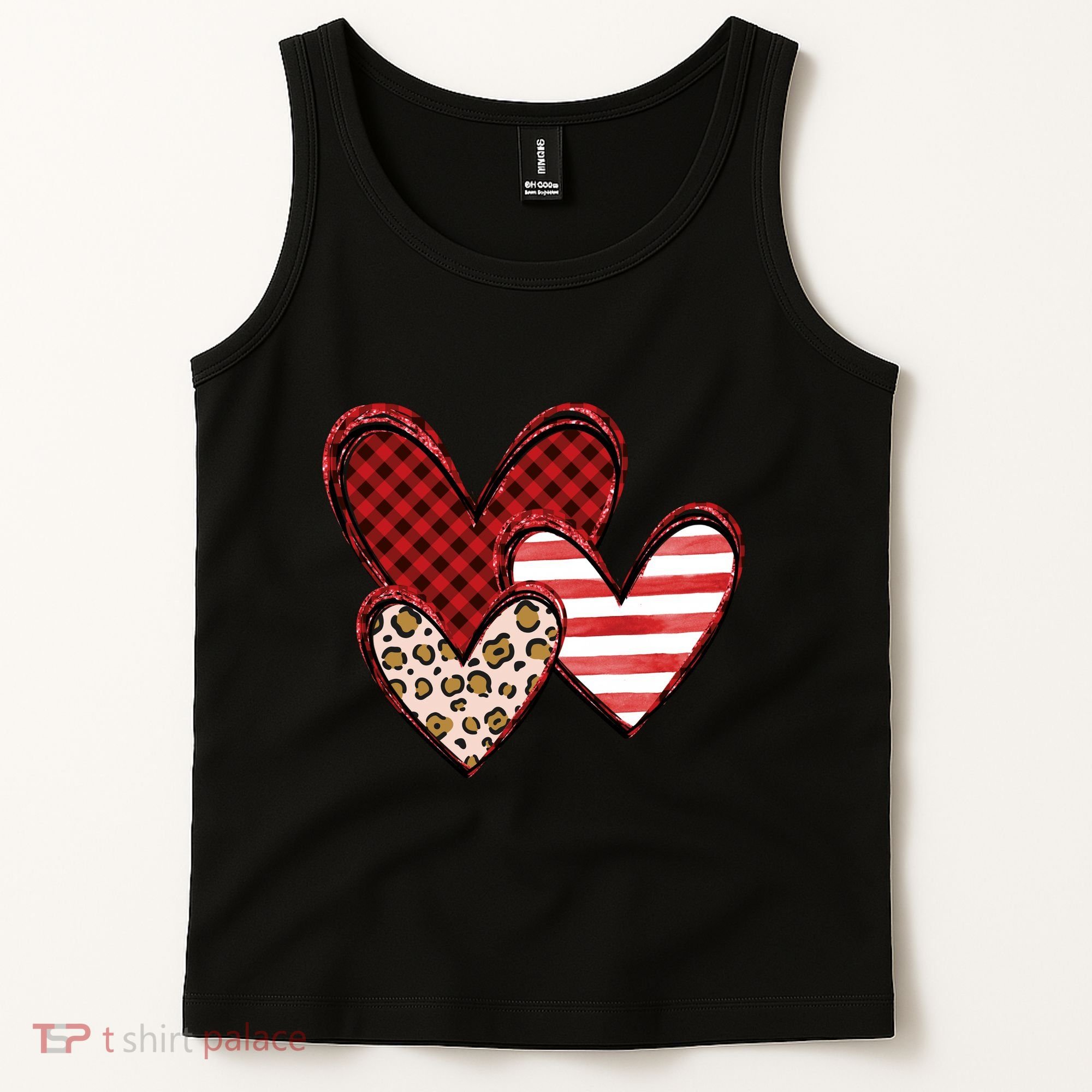 Cute Valentines Day Heart Pattern Tank Top