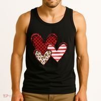 Cute Valentines Day Heart Pattern Tank Top thumb 3