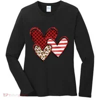 Cute Valentines Day Heart Pattern Women's Long Sleeve Shirt thumb 0