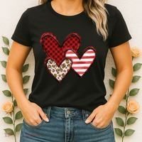 Cute Valentines Day Heart Pattern Women's T-Shirt thumb 2