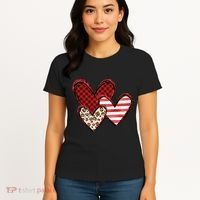 Cute Valentines Day Heart Pattern Women's T-Shirt thumb 4