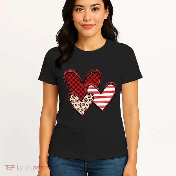Cute Valentines Day Heart Pattern Women's T-Shirt
