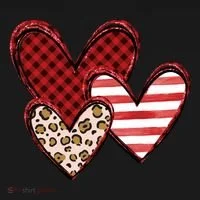 Cute Valentines Day Heart Pattern Women's T-Shirt thumb 6