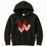Cute Valentines Day Heart Pattern Kids Hoodie thumb 0
