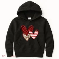 Cute Valentines Day Heart Pattern Kids Hoodie thumb 0
