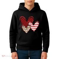 Cute Valentines Day Heart Pattern Kids Hoodie thumb 4