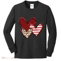 Cute Valentines Day Heart Pattern Kids Long Sleeve Shirt thumb 0