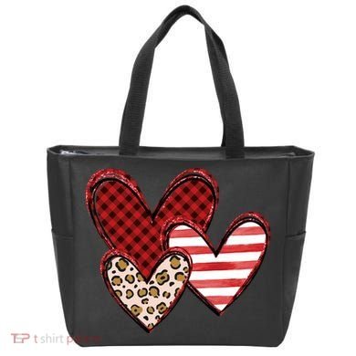 Cute Valentines Day Heart Pattern Tote Bag