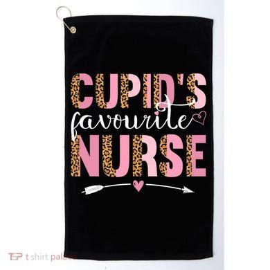 Cute Valentines Day Cupids Favorite Nurse Golf Towel