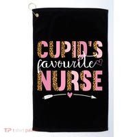 Cute Valentines Day Cupids Favorite Nurse Golf Towel thumb 0