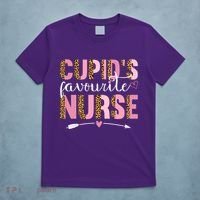 Cute Valentines Day Cupids Favorite Nurse T-Shirt thumb 5