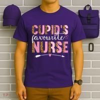 Cute Valentines Day Cupids Favorite Nurse T-Shirt thumb 6
