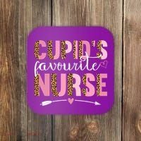 Cute Valentines Day Cupids Favorite Nurse Coaster thumb 0