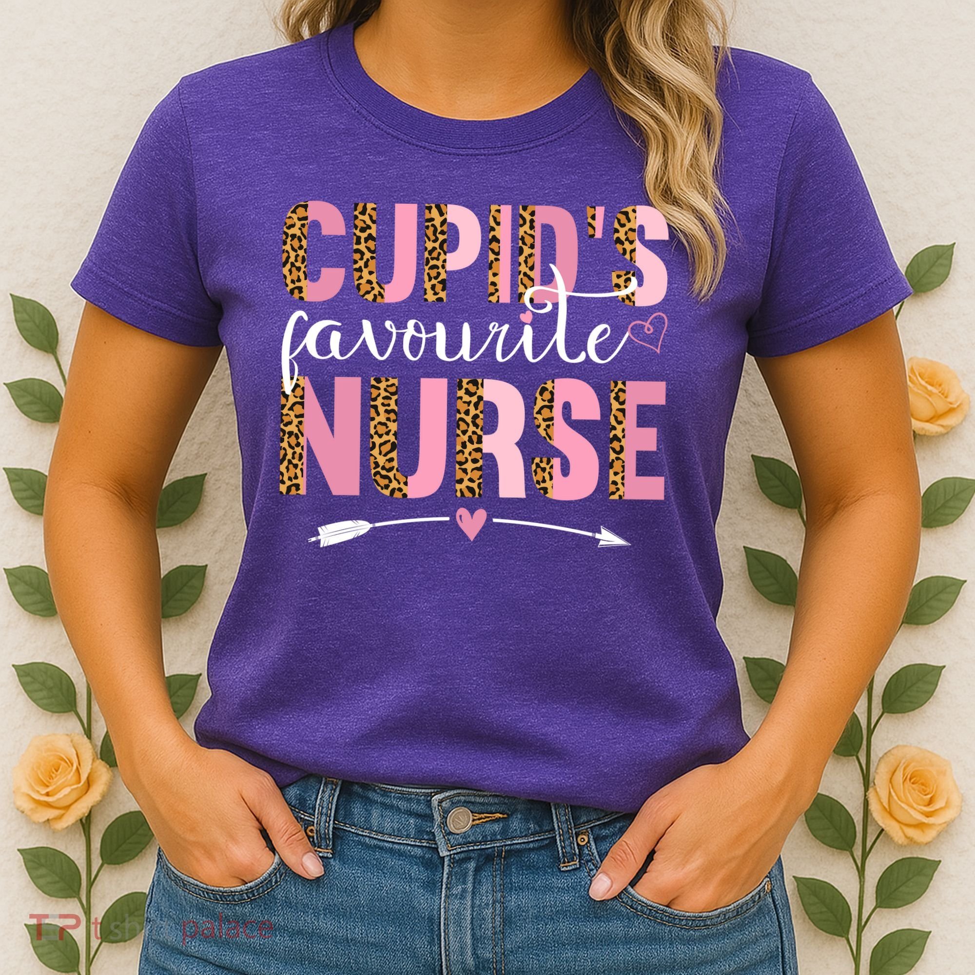 Cute Valentines Day Cupids Favorite Nurse Women's T-Shirt