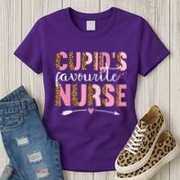 Cute Valentines Day Cupids Favorite Nurse Women's T-Shirt thumb 3