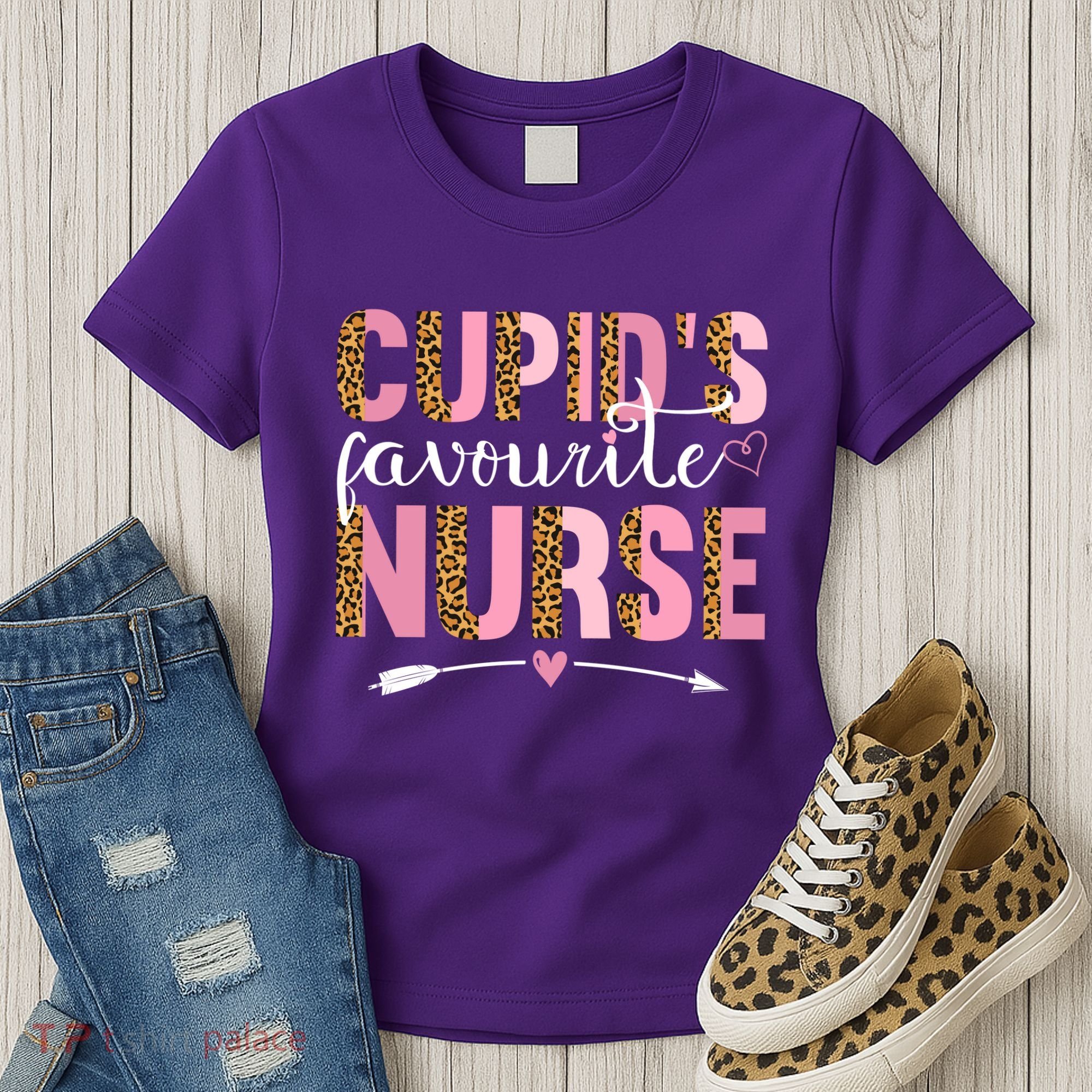 Cute Valentines Day Cupids Favorite Nurse Women's T-Shirt