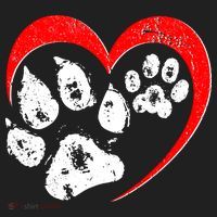 Cute Valentines Day Pet Lover Dog And Cat Paw Prints Women's Sweatshirt thumb 2