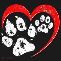Cute Valentines Day Pet Lover Dog And Cat Paw Prints Apron thumb 3