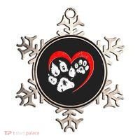 Cute Valentines Day Pet Lover Dog And Cat Paw Prints Ornament thumb 0