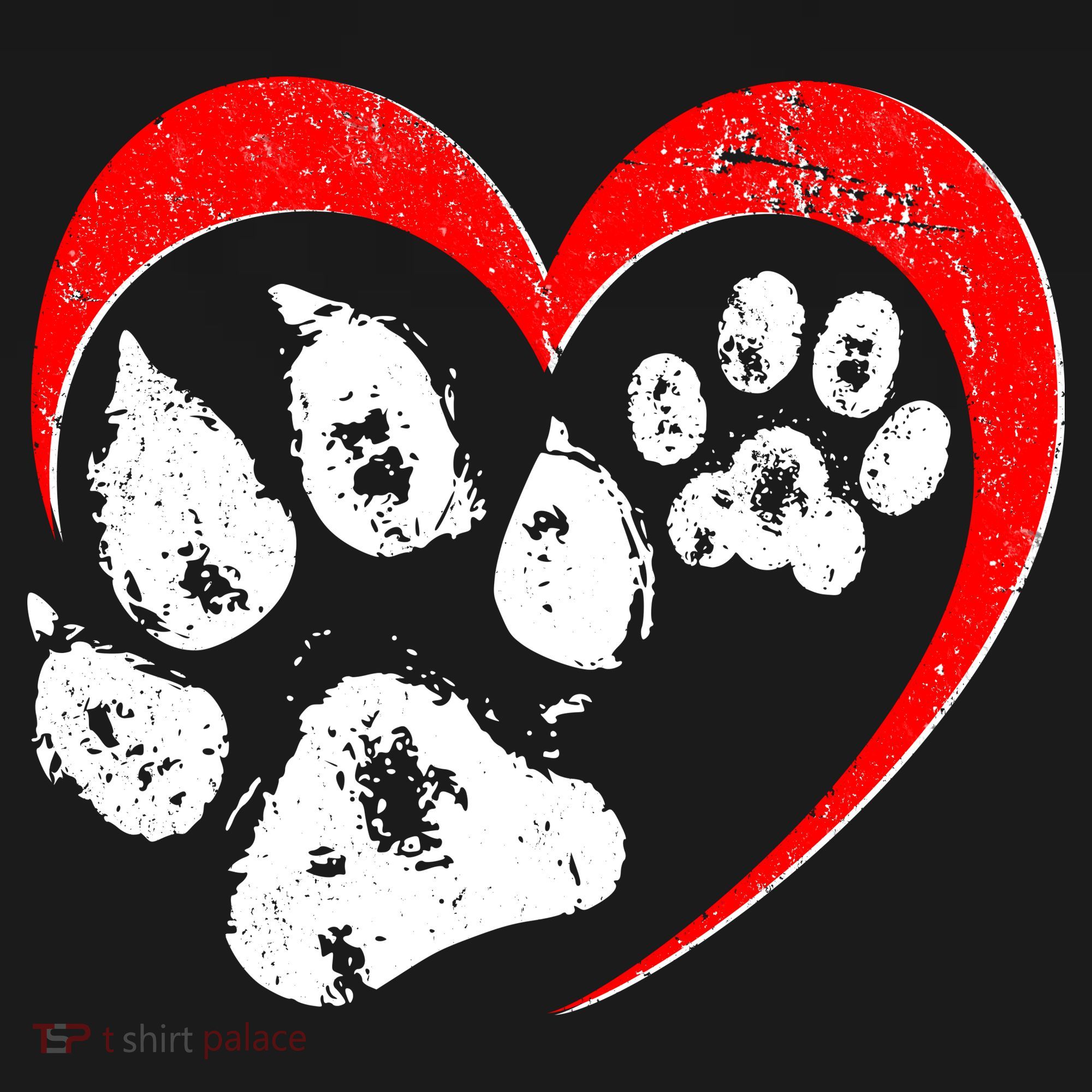 Cute Valentines Day Pet Lover Dog And Cat Paw Prints Ornament