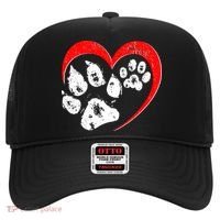 Cute Valentines Day Pet Lover Dog And Cat Paw Prints Hat thumb 0