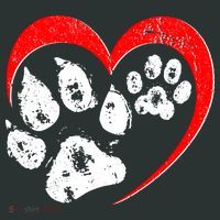 Cute Valentines Day Pet Lover Dog And Cat Paw Prints Baby Bodysuit thumb 2